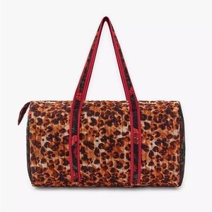 NWT Zara Woman Accessories Animal Print Floral COMBINED QUILTED TRAVEL BAG
